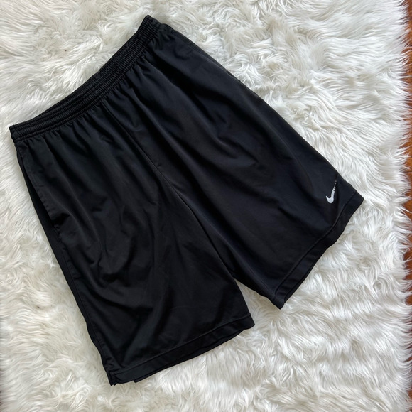 Nike Other - Nike Mens Fitness Shorts Black Flat Front Pockets Elastic Waist Light Weight M